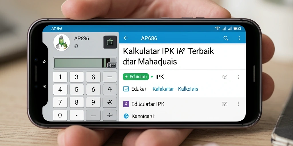 Tampilan antarmuka aplikasi Kalkulator IPK yang intuitif