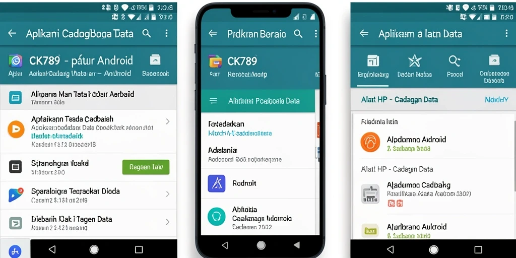 Tampilan antarmuka CK789 dengan fungsi cadangan data yang mudah digunakan.