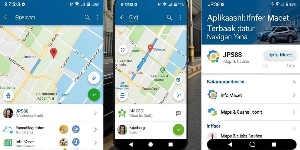 Tampilan antarmuka aplikasi Info Macet JPS88 yang informatif dan user-friendly.