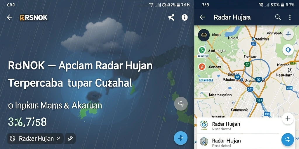 Antarmuka RSNOK menampilkan radar hujan secara detail dan akurat.