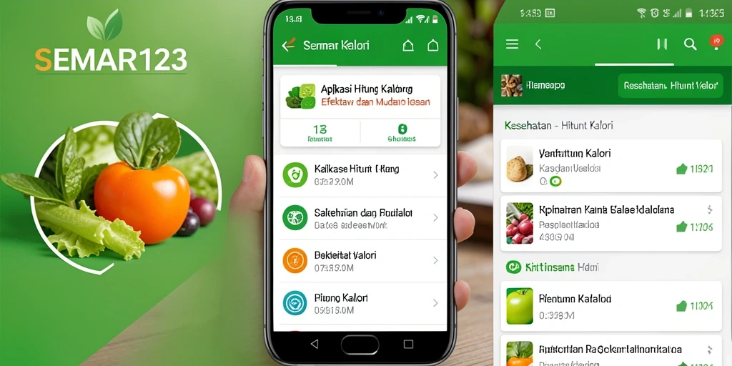 Antarmuka SEMAR123 menunjukkan fitur menghitung kalori dengan jelas dan efektif.