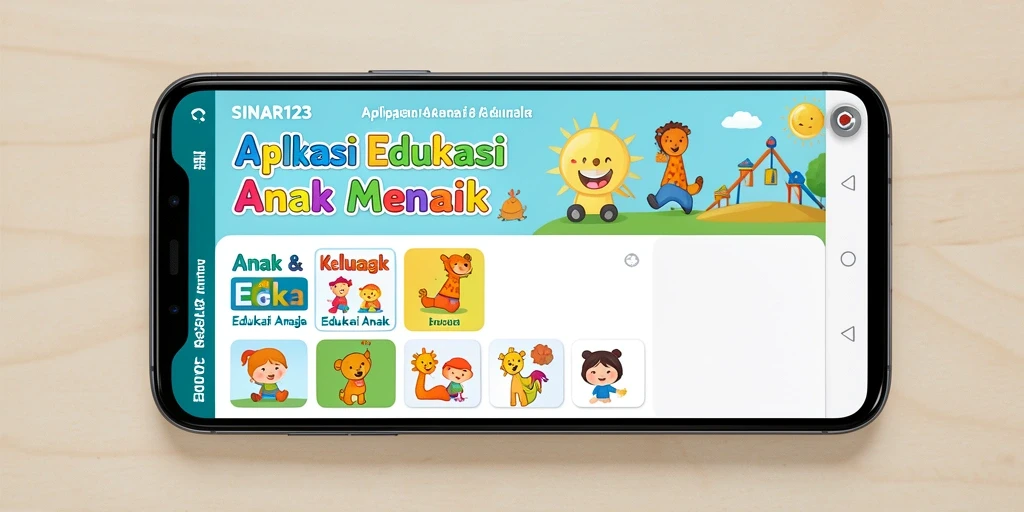 Antarmuka menarik dengan permainan edukasi untuk anak.
