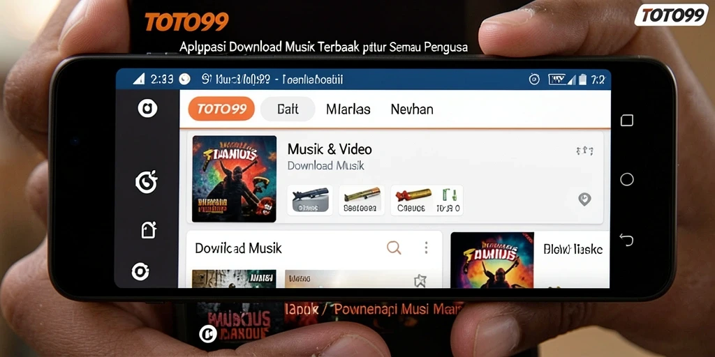 Tampilan antarmuka TOTO99 saat mengunduh musik favorit.
