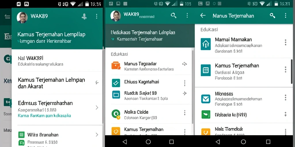 Tampilan antarmuka WAK89 yang intuitif dan mudah digunakan.