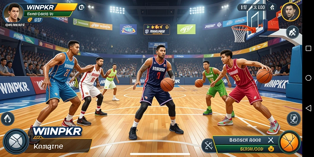 Tampilan antarmuka game Basket yang menarik dan interaktif.